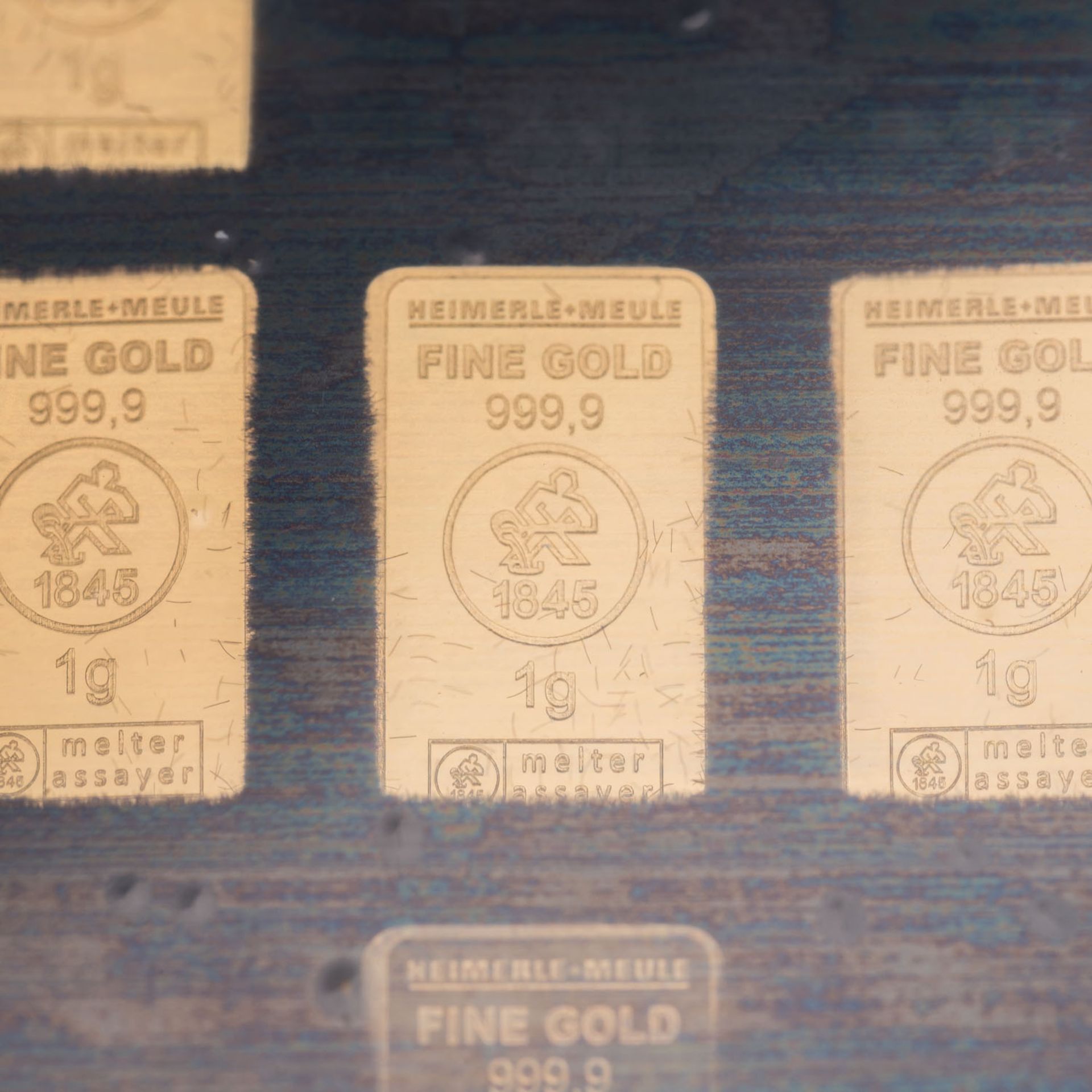 10 x 1 Gramm GOLD, Hersteller Heimerle & Meule, - Image 2 of 2