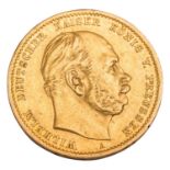 Dt. Kaiserreich /GOLD - Preußen, Wilhelm I. 10 Mark 1873-A