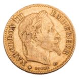 Frankreich /GOLD - Napoleon III. 10 Francs 1864