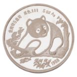 VR China - 5 Unzen Silbermedaille 1988, zur Internationalen Münzen Messe