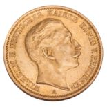 Dt. Kaiserreich /GOLD - Preussen Wilhelm II. 20 Mark 1909-A