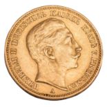 Dt. Kaiserreich /GOLD - Preußen, Wilhelm II. 20 Mark 1901-A