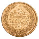 Osmanisches Reich /GOLD - Abdul Mejid 100 Kurus AH 1255 (1871)