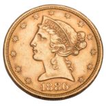 USA /GOLD - 5 $ Half Eagle Liberty Head 1886