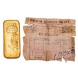 Historischer GOLDbarren aus Frankreich - ca. 994.9 Gramm oder 35.09 Unzen Gold fein, 995.9er Legieru