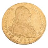 Spanien/Gold - 2 Escudos 1794/ Madrid, Karl IV.,