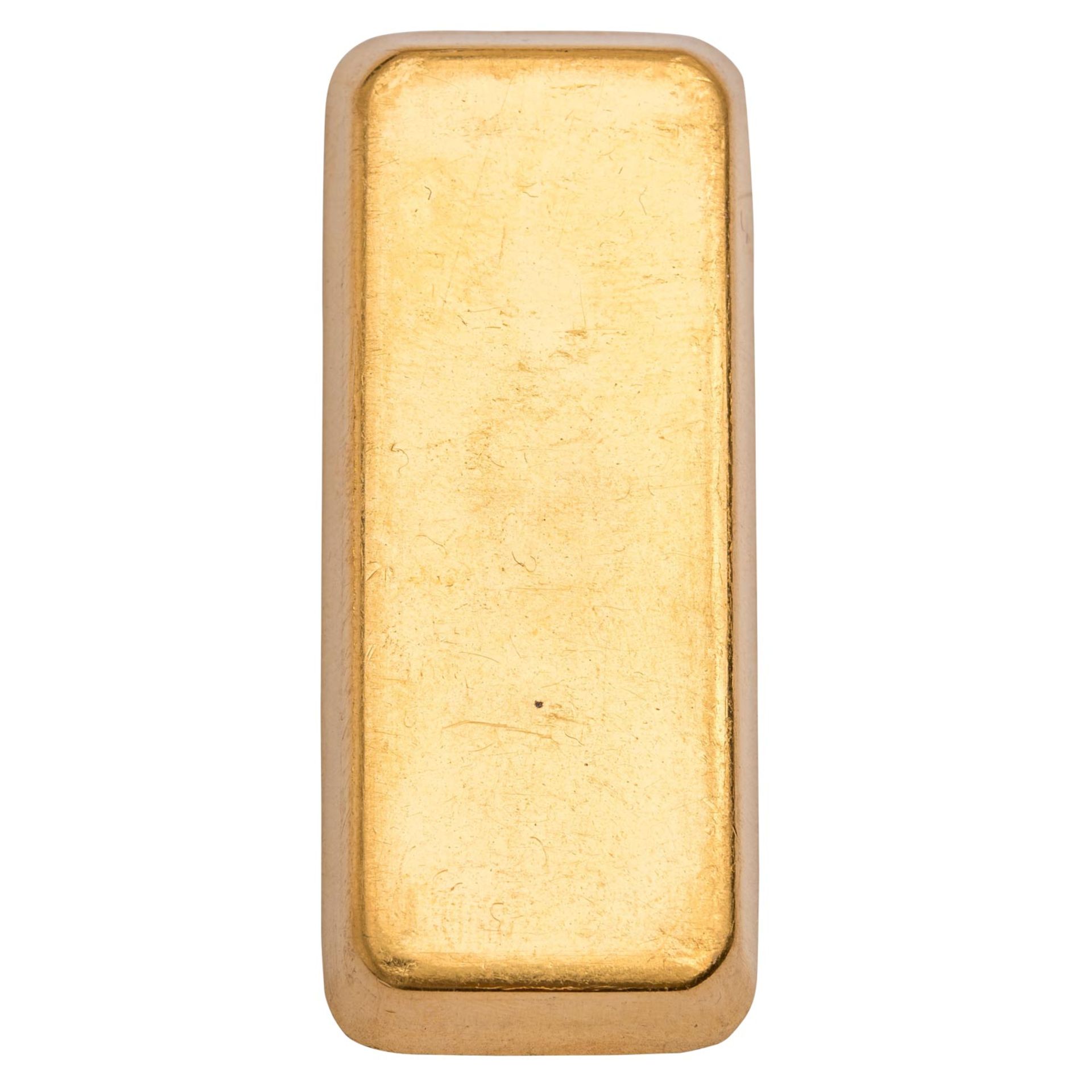 GOLDbarren – 100 g GOLD fein, Goldbarren gegossen, Hersteller Degussa,  - Bild 2 aus 3