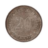 Dt. Kaiserreich /Kleinmünzen - 1 x 20 Pfennig 1877-F