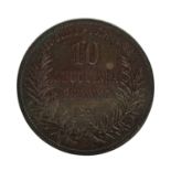 Deutsche Kolonien / Neu Guinea - 10 Pfennig 1894, Kaiser Wilhelm II, Paradiesvogel,