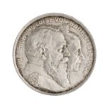 Dt. Kaiserreich /SILBER - Baden, Friedrich I. (1852-1907), 5 Mark 1906