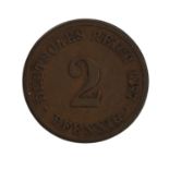 Dt. Kaiserreich /Kleinmünzen - 2 Pfennig 1877-B