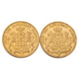 Deutsches Kaiserreich / Hamburg - 2 x 20 Mark 1895 + 1897, GOLD,