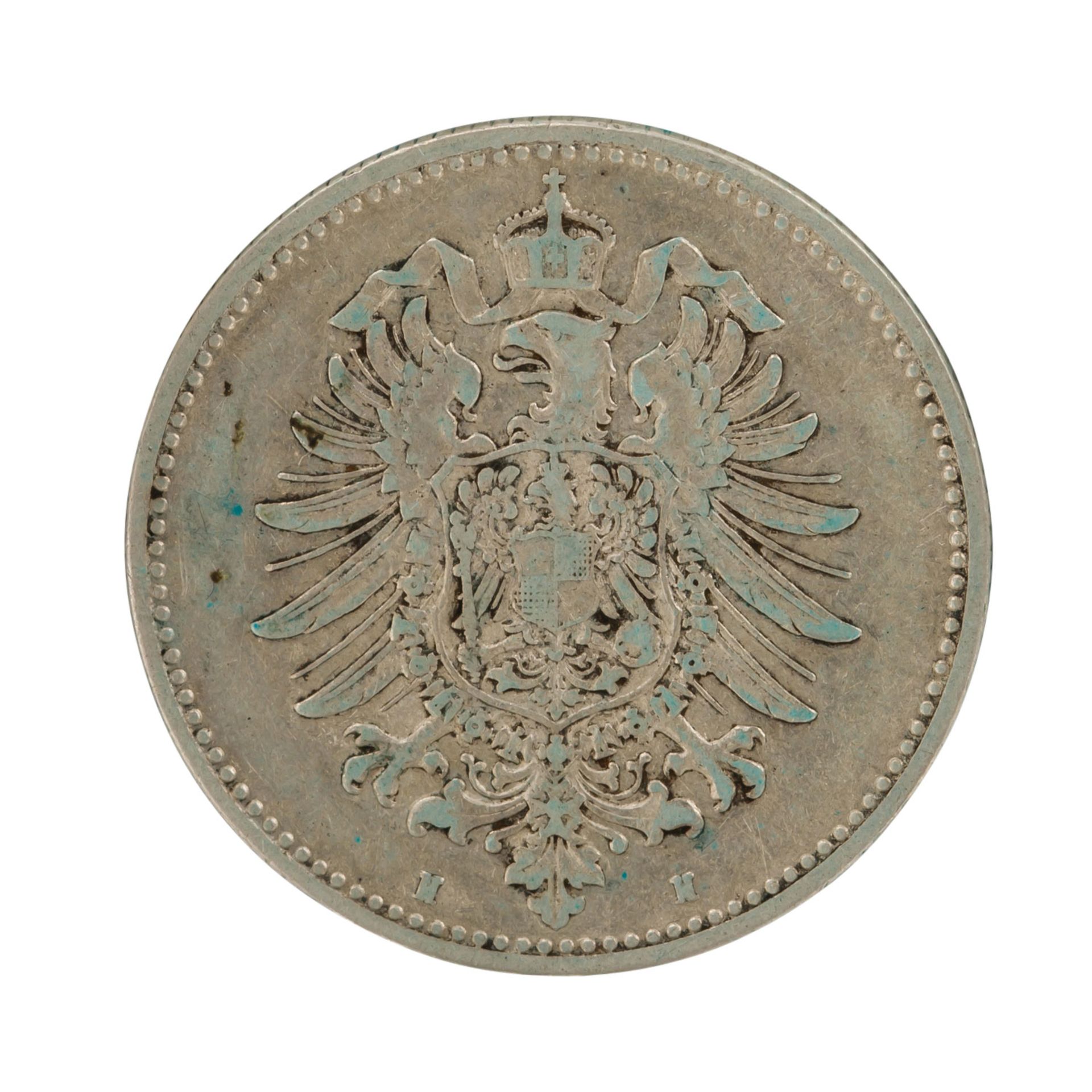 Dt. Kaiserreich /Kleinmünzen - 1 x 1 Mark 1882-H - Bild 2 aus 2