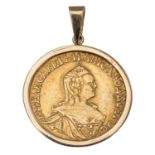 Russland/Gold - 1 Rubel 1756, Elisabeth I. (1741-1761),