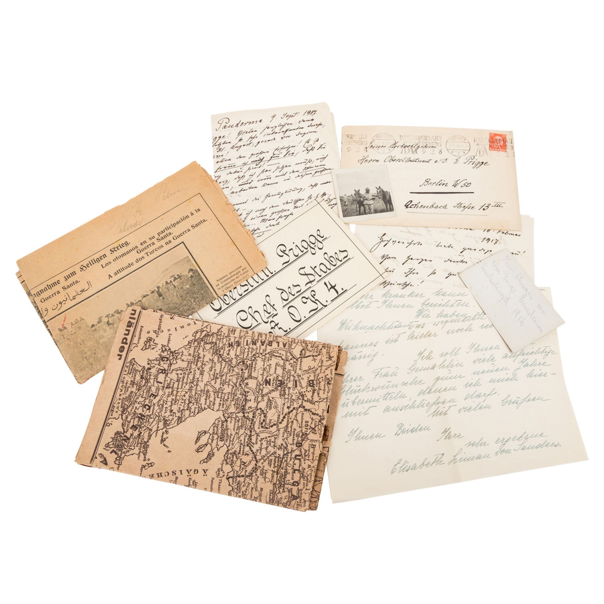 Sammlung von Briefen aus der Feder des osmanisch-preußischen Marshalls Otto Liman von Sanders - Image 6 of 6