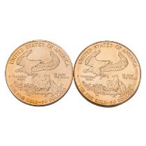 USA/GOLD - 2 x 50 Dollars 1986/1988