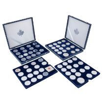 Sammlung "Die offiziellen Silbermünzen Kanadas", 48 Einzelmünzen,