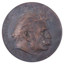 Einseitige Plakette auf ALBERT SCHWEITZER,