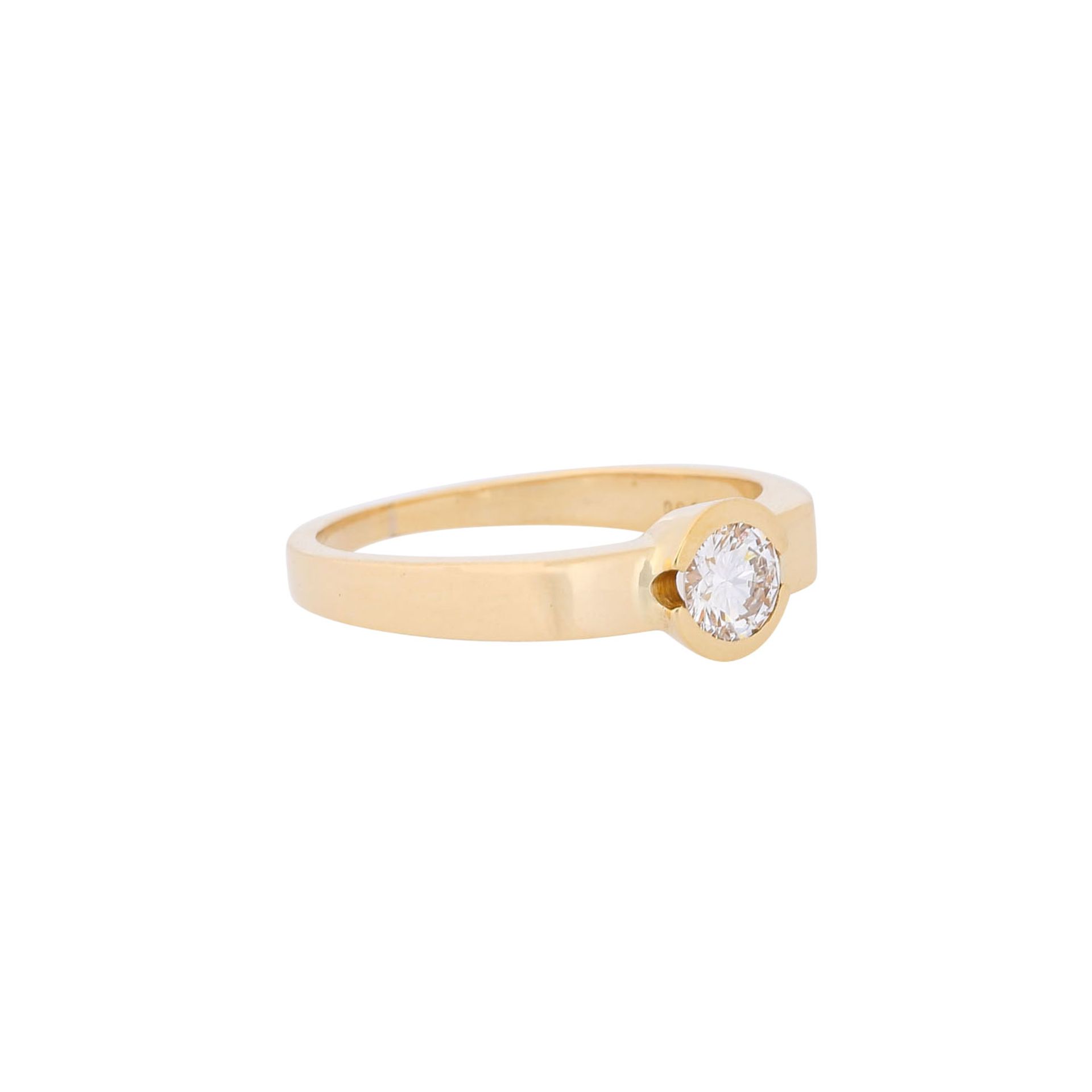 Ring mit Solitaire Brillant ca. 0,45 ct,