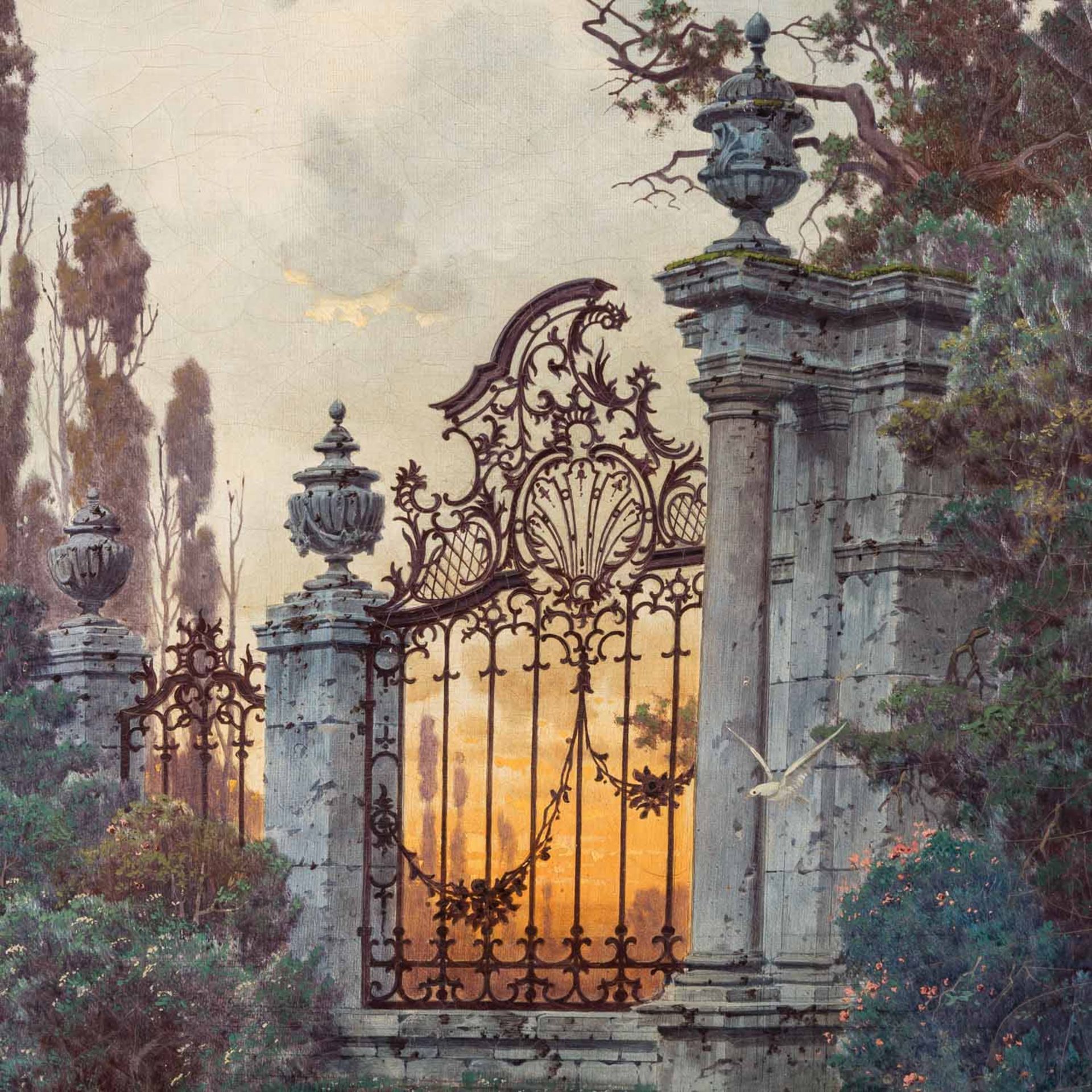 KNAB, FERDINAND (1834-1902) "Am Schlosstor" 1896 - Bild 4 aus 7