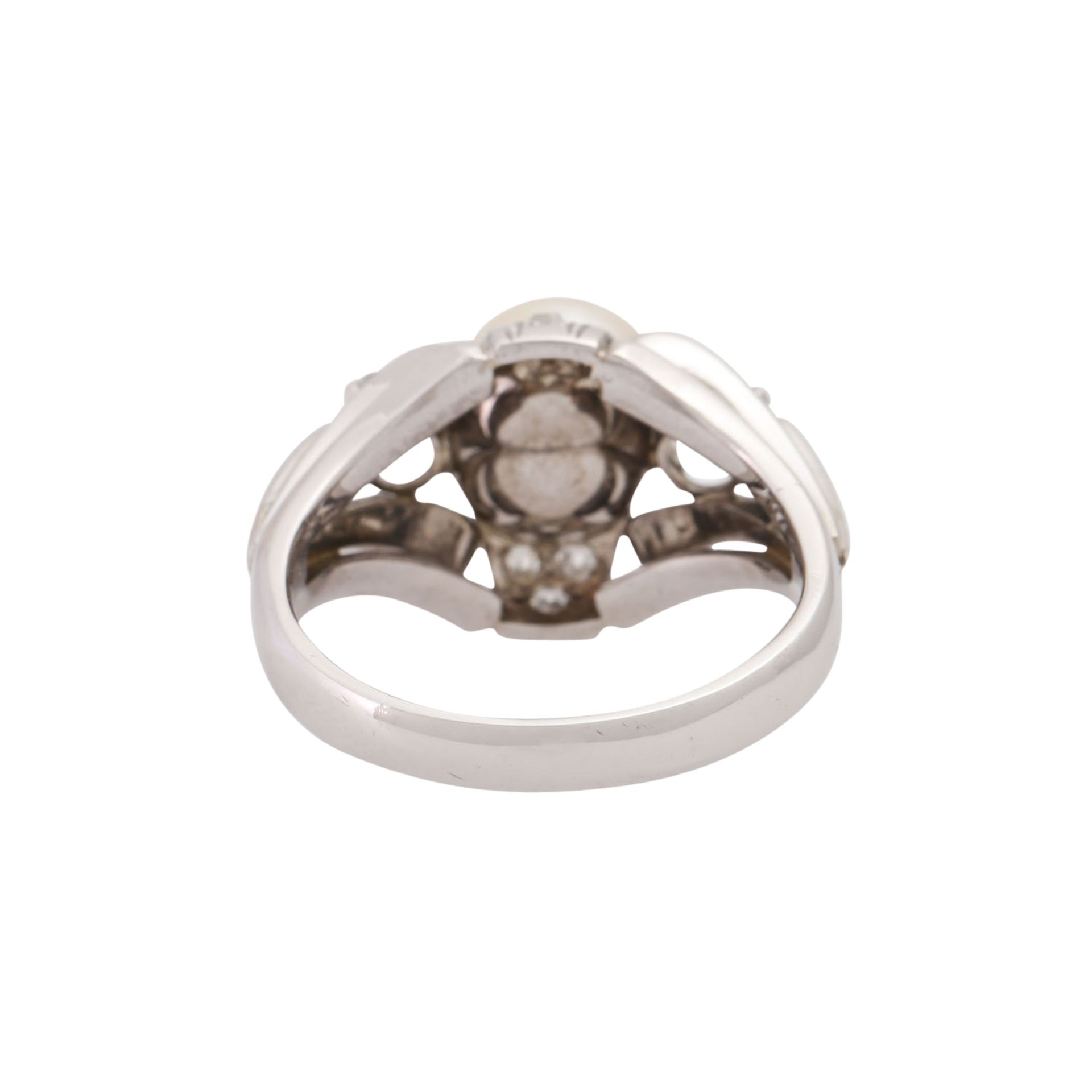 Ring mit Altschliff-Diamanten zus. ca. 1,0 ct, - Bild 4 aus 5