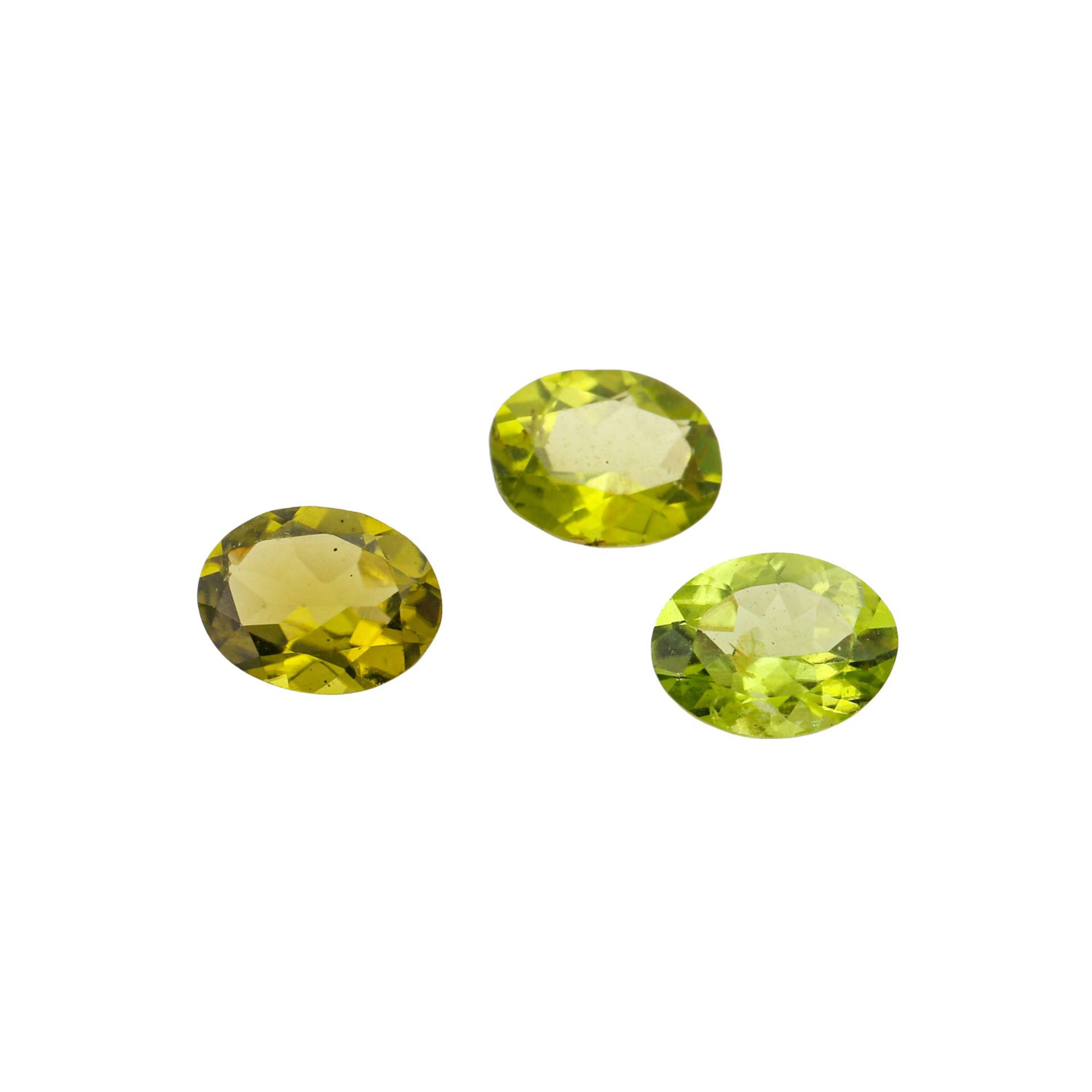 Konvolut 6 Peridots zus. ca. 13,7 ct, - Bild 3 aus 3