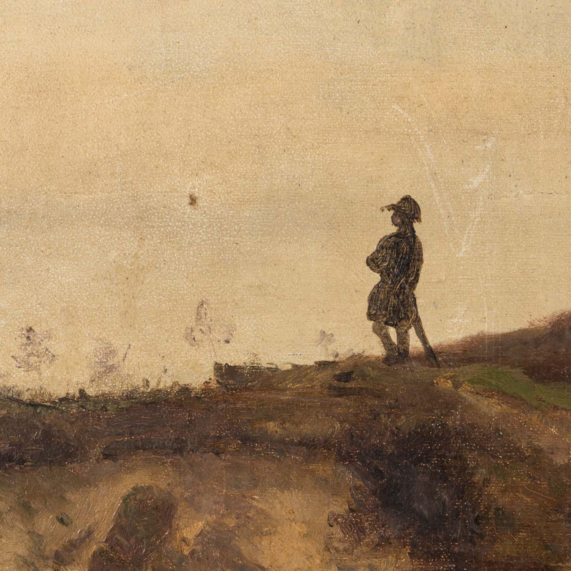 MALER DES XIX JAHRHUNDERTS "Wanderer in einer Dünenlandschaft" - Image 4 of 6