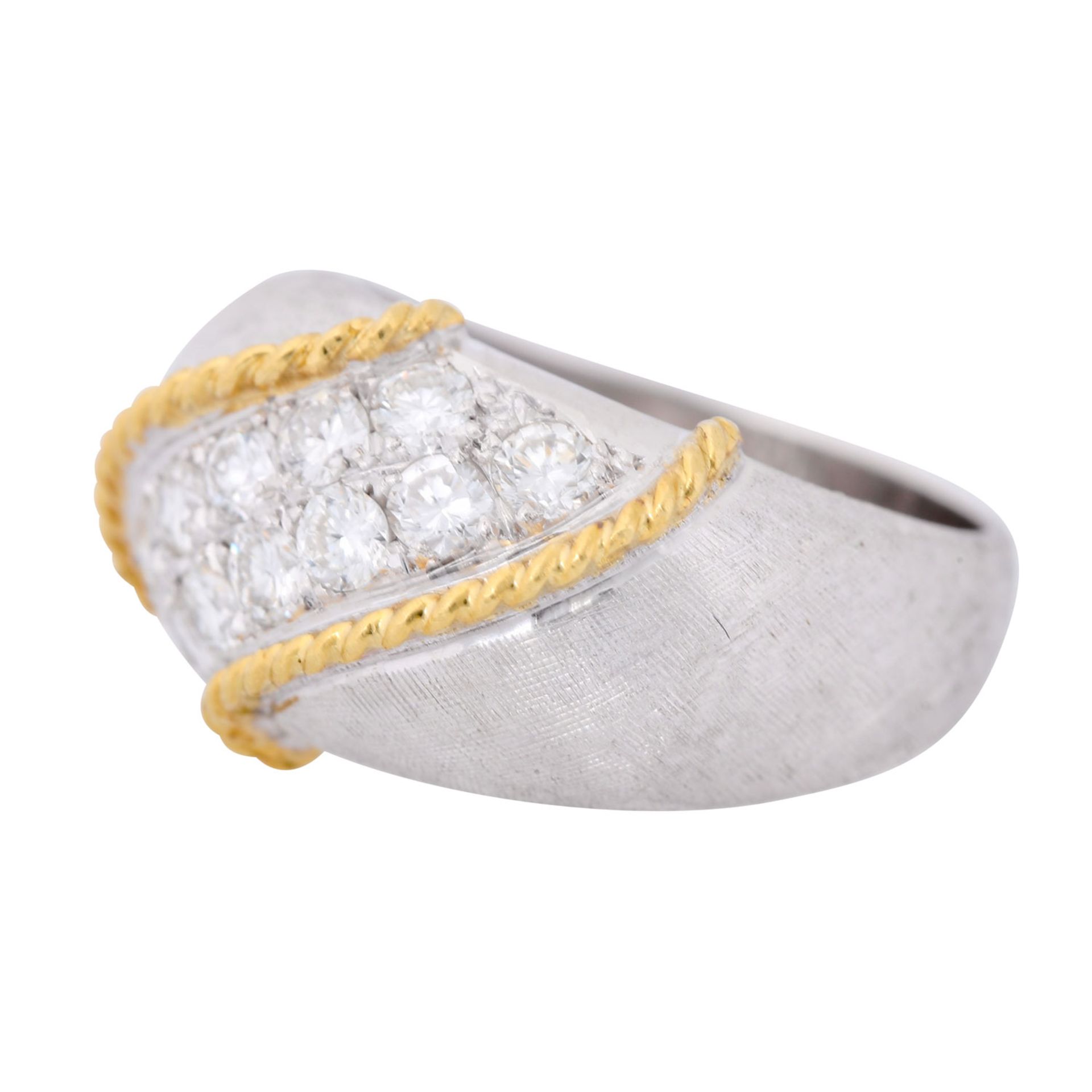 Ring mit Brillanten von zus. ca. 0,72 ct (graviert), - Bild 4 aus 4