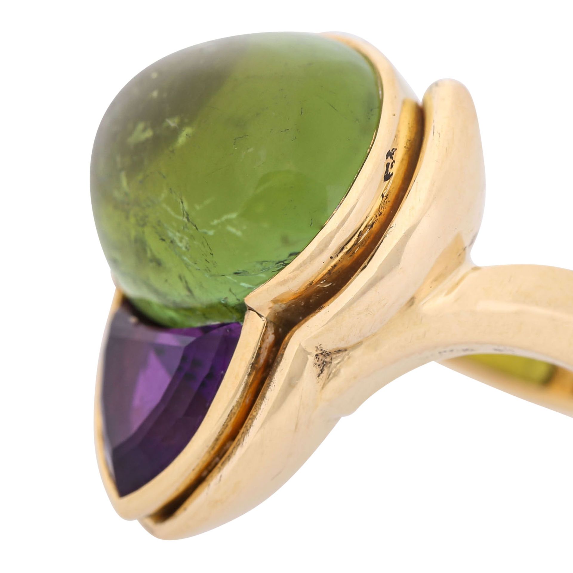 JACOBI Ring mit feinem Turmalin und Amethyst, - Bild 4 aus 4