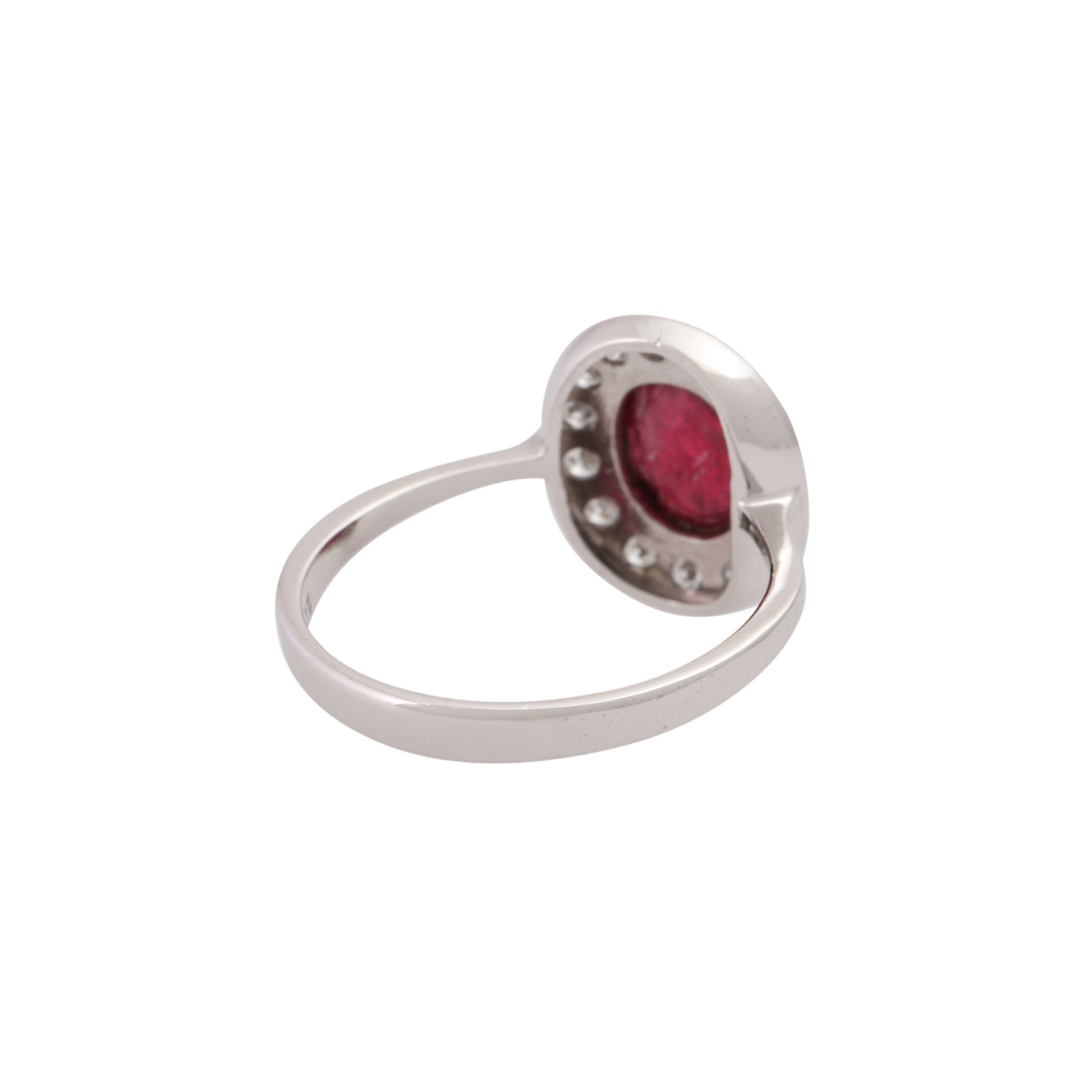 Ring mit Rubincabochon und Brillanten - Image 3 of 4