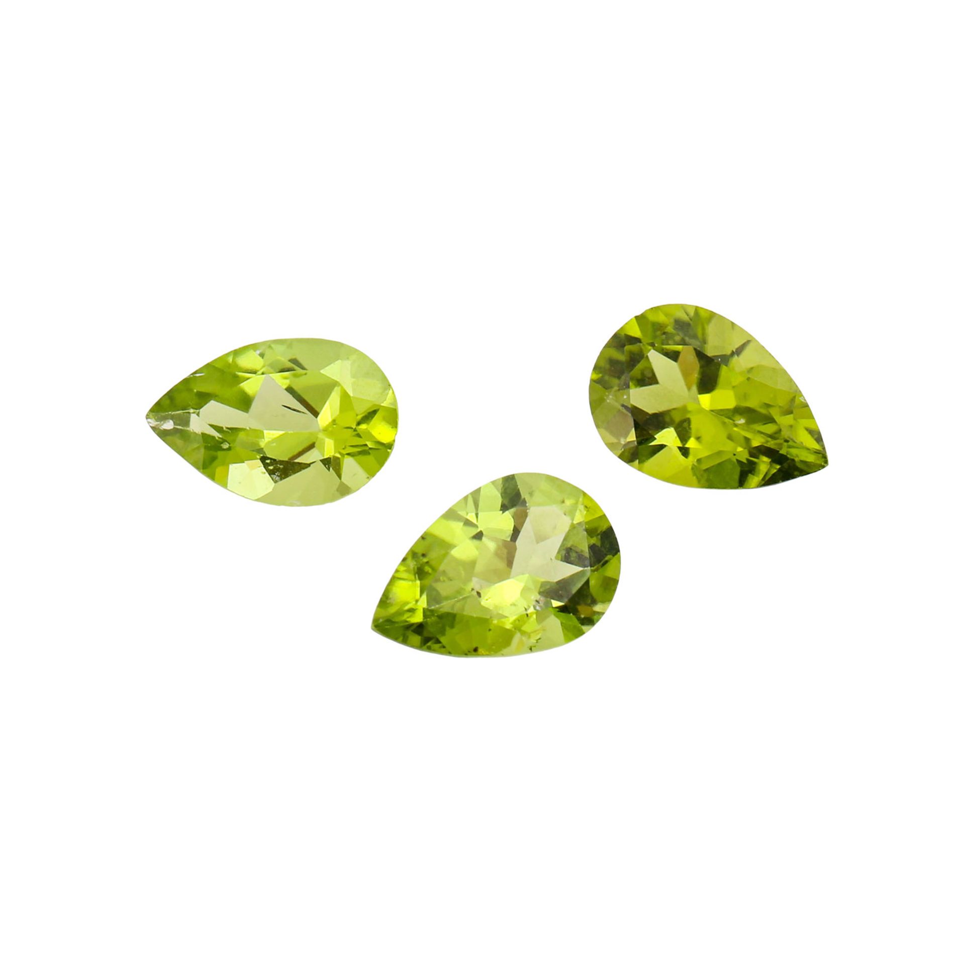 Konvolut 6 Peridots zus. ca. 13,7 ct, - Bild 2 aus 3