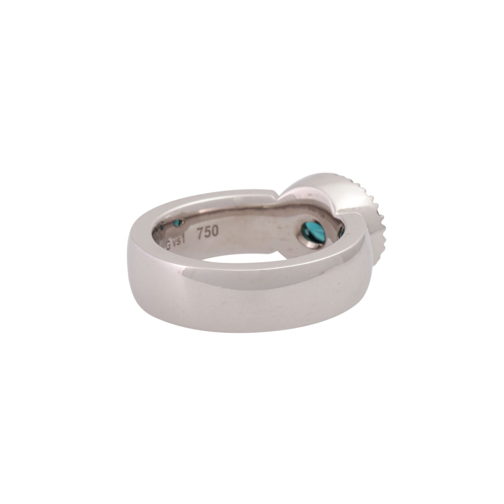 JOCHEN POHL Ring mit oval facettiertem Turmalin, 1,33 ct, - Bild 3 aus 5