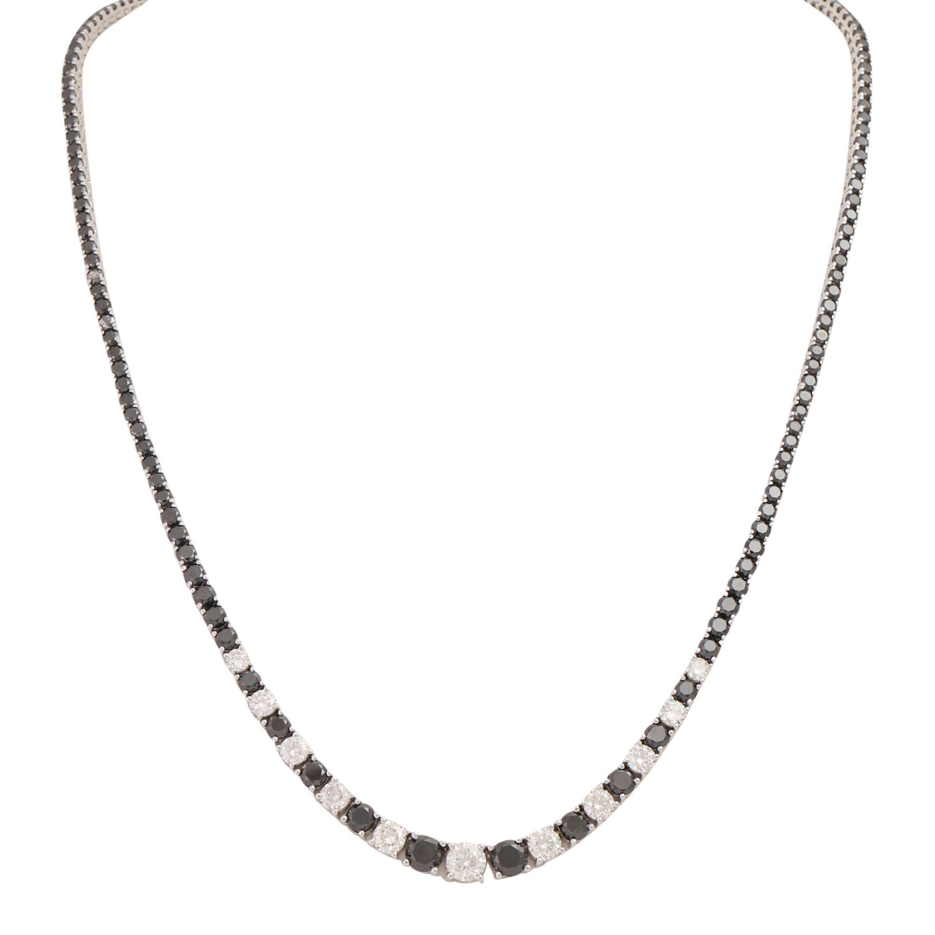 Collier mit Brillanten zus. 16.01 ct, LGW (I-J)/VS,-SI