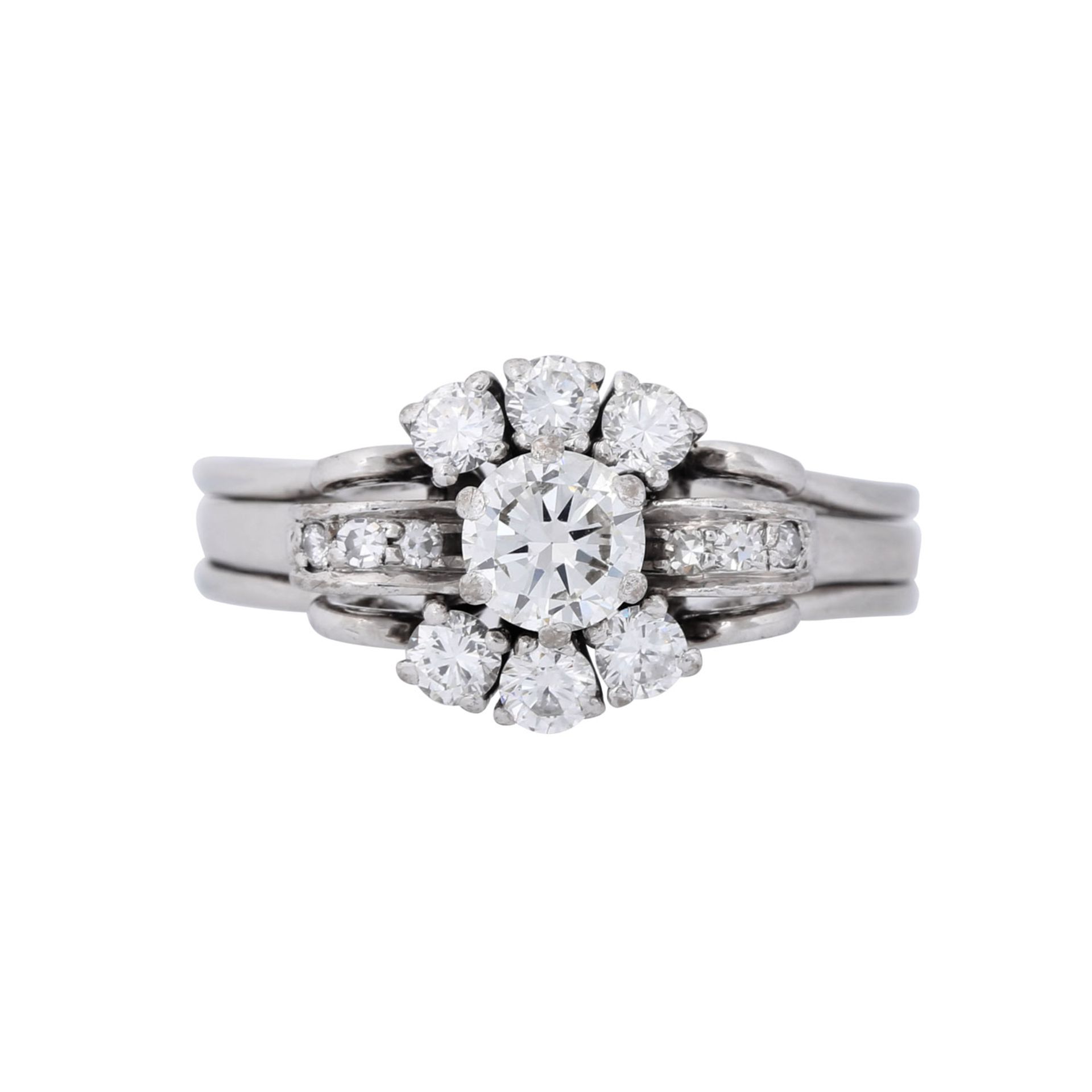 Ring mit Diamanten zus. ca. 0,90 ct, - Image 2 of 4