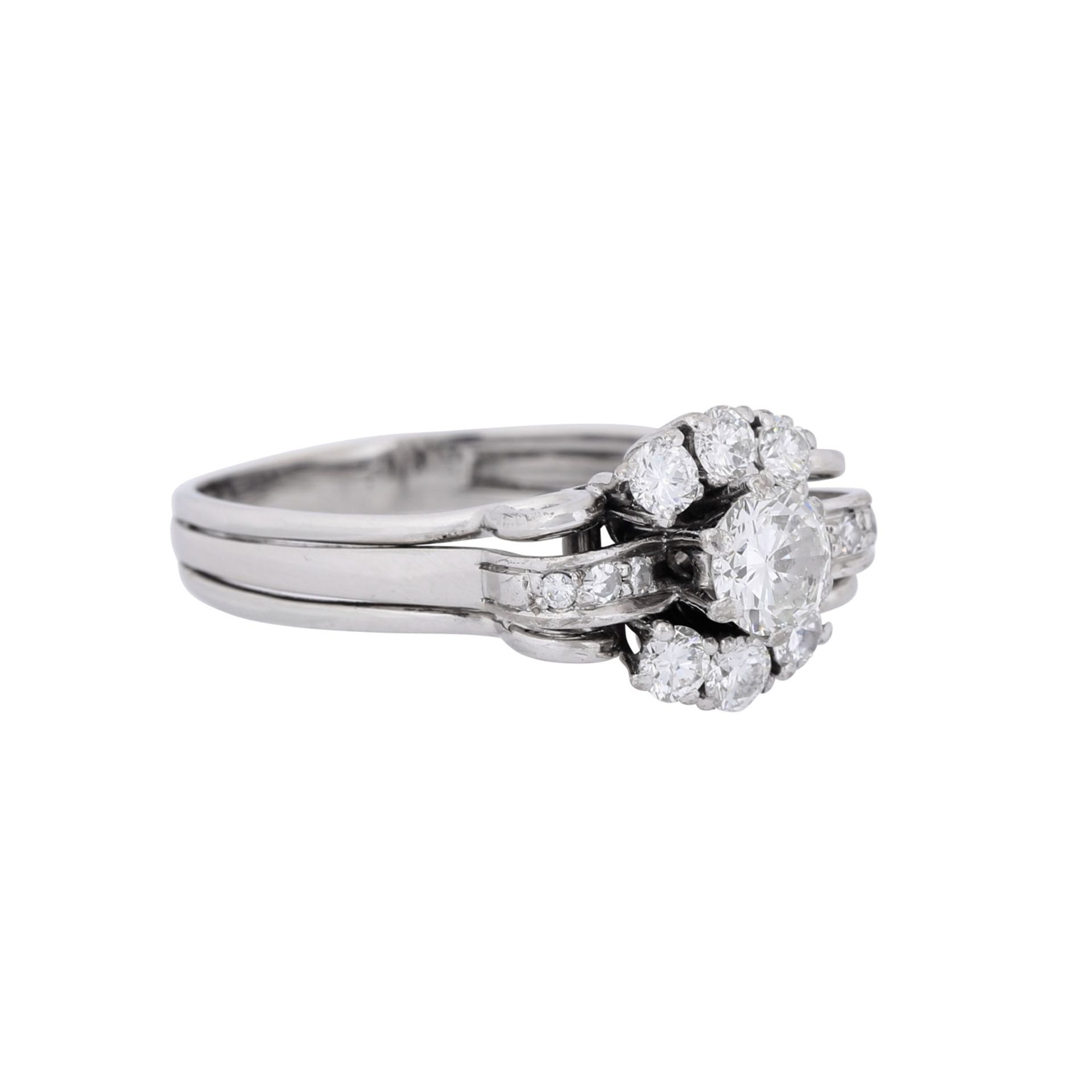 Ring mit Diamanten zus. ca. 0,90 ct,