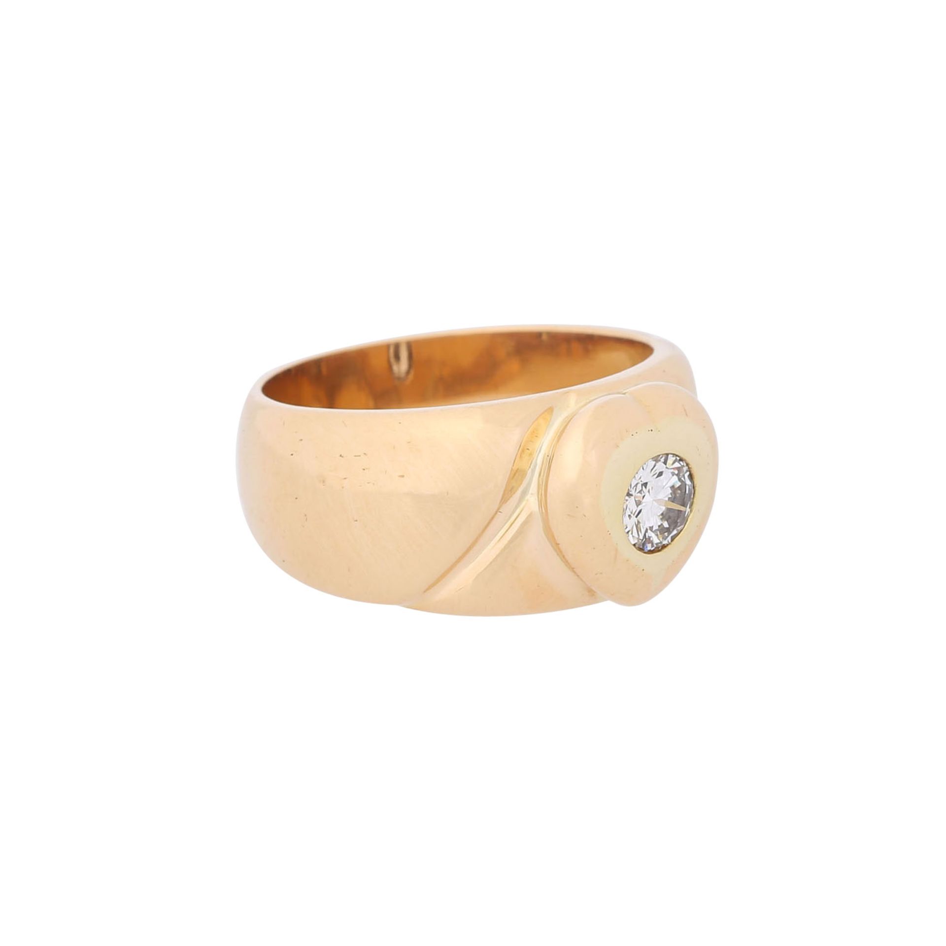 Ring mit Brillant von ca. 0,5 ct,