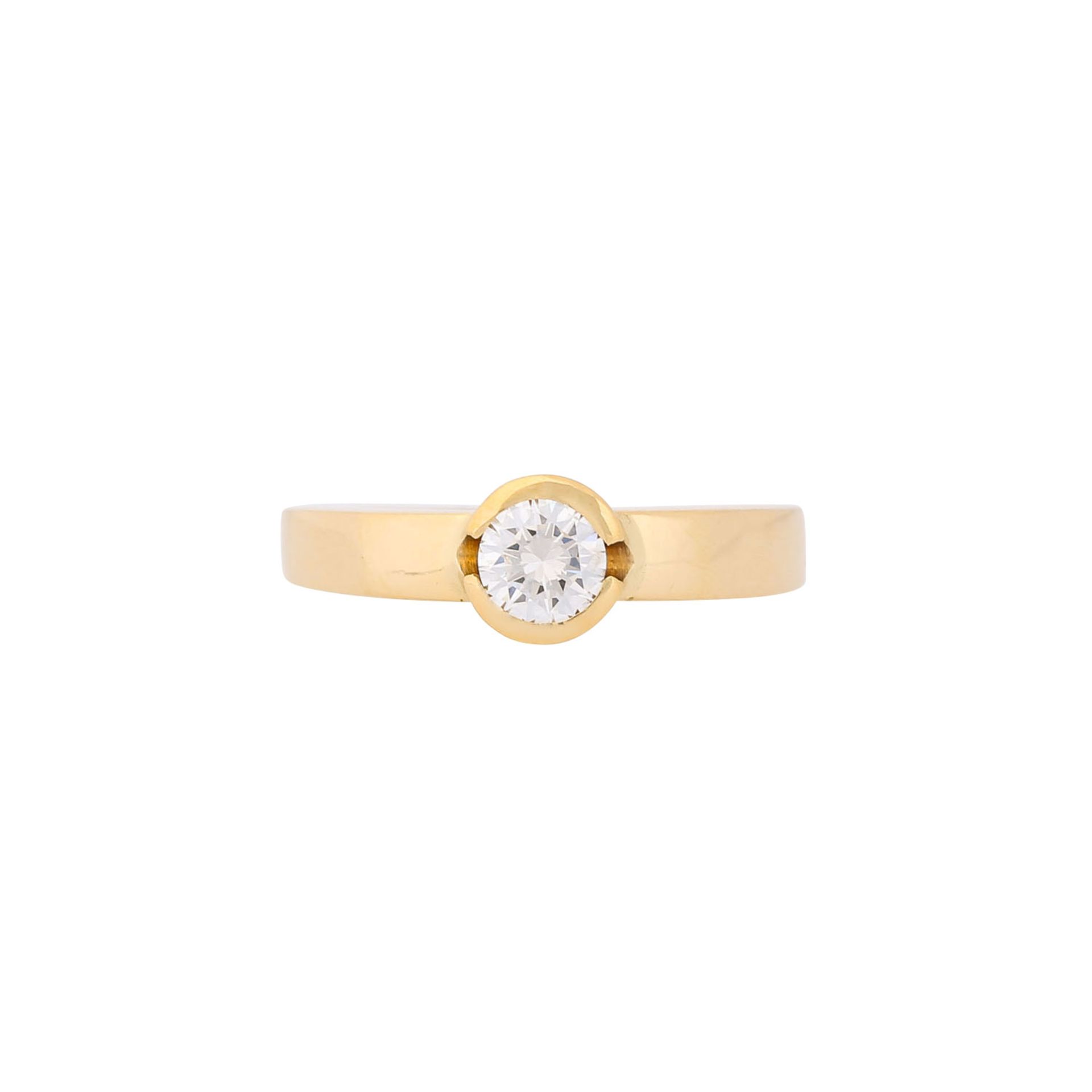 Ring mit Solitaire Brillant ca. 0,45 ct, - Image 2 of 3