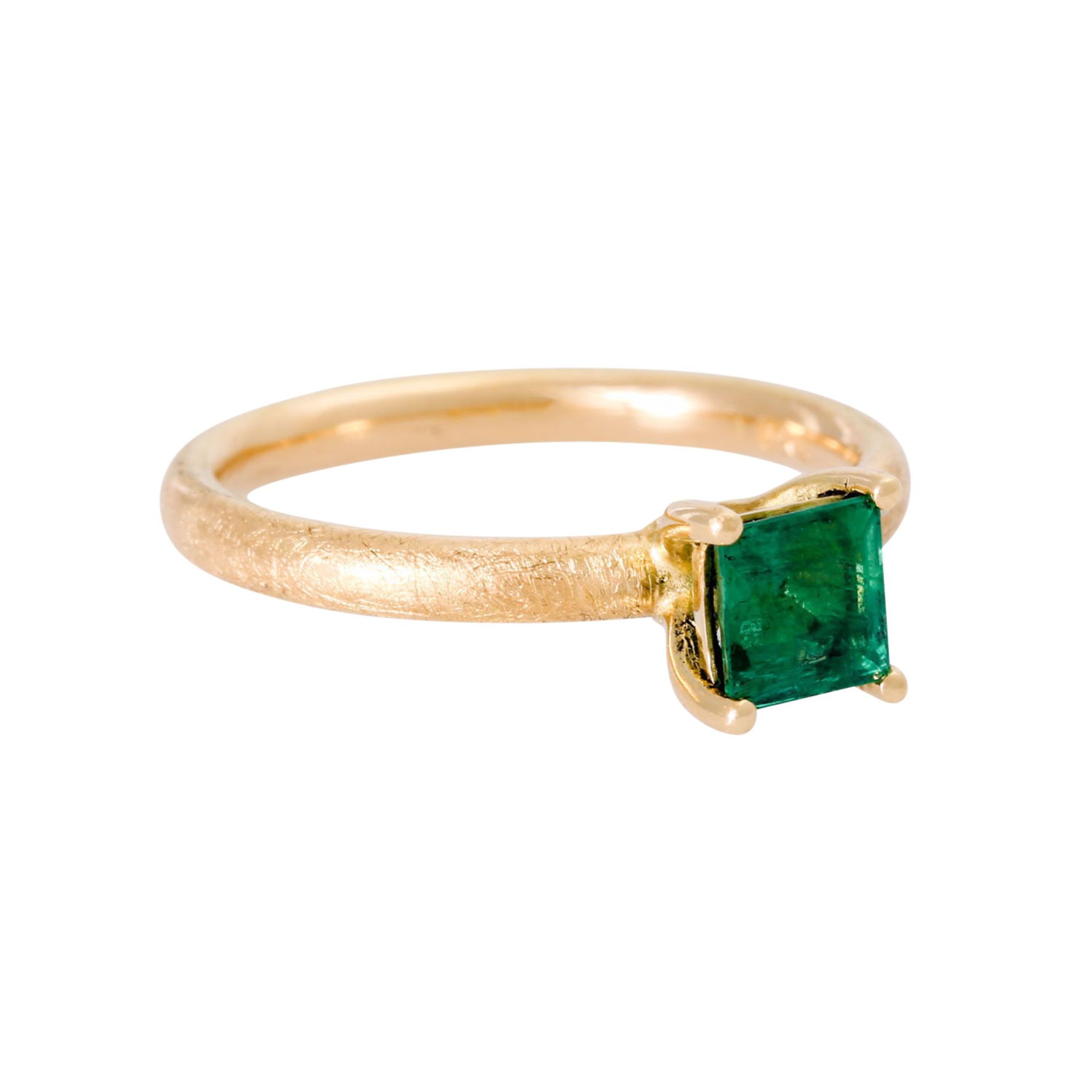 Ring mit Smaragd von ca. 1,2 ct,