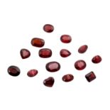 Konvolut 15 Rhodolite von zus. 37,4 ct,