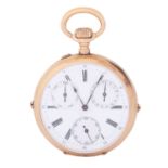 Antike offene Taschenuhr mit Kalender. Hochwertiges Uhrwerk.