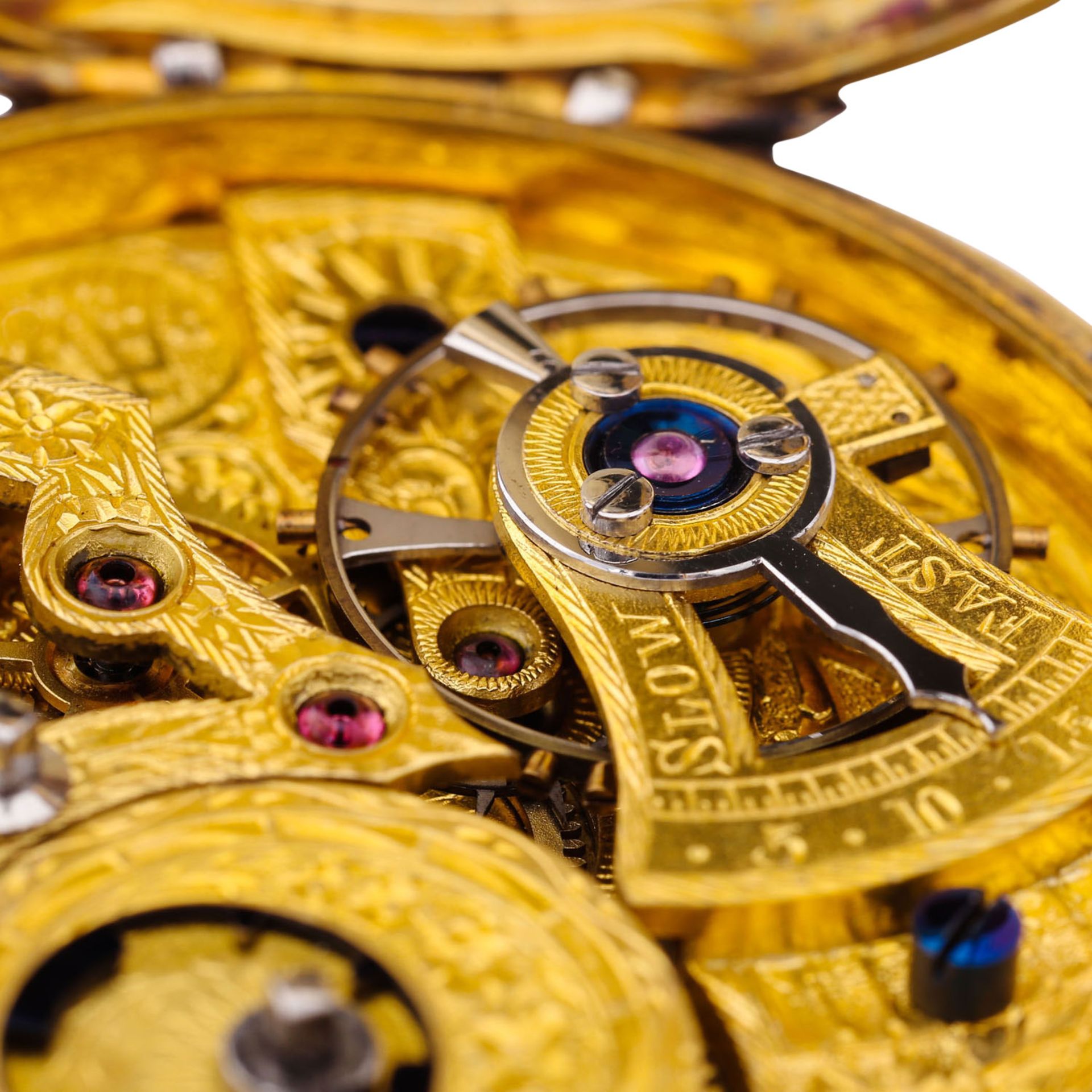 BOVET FLEURIER museale offene Taschenuhr für chinesischen Markt "Löwenjagd". Schweiz, 2. Hälfte 19. - Bild 6 aus 9