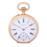 VACHERON CONSTANTIN seltene "Demi-Chronometre" offene Taschenuhr. Schweiz um 1900.