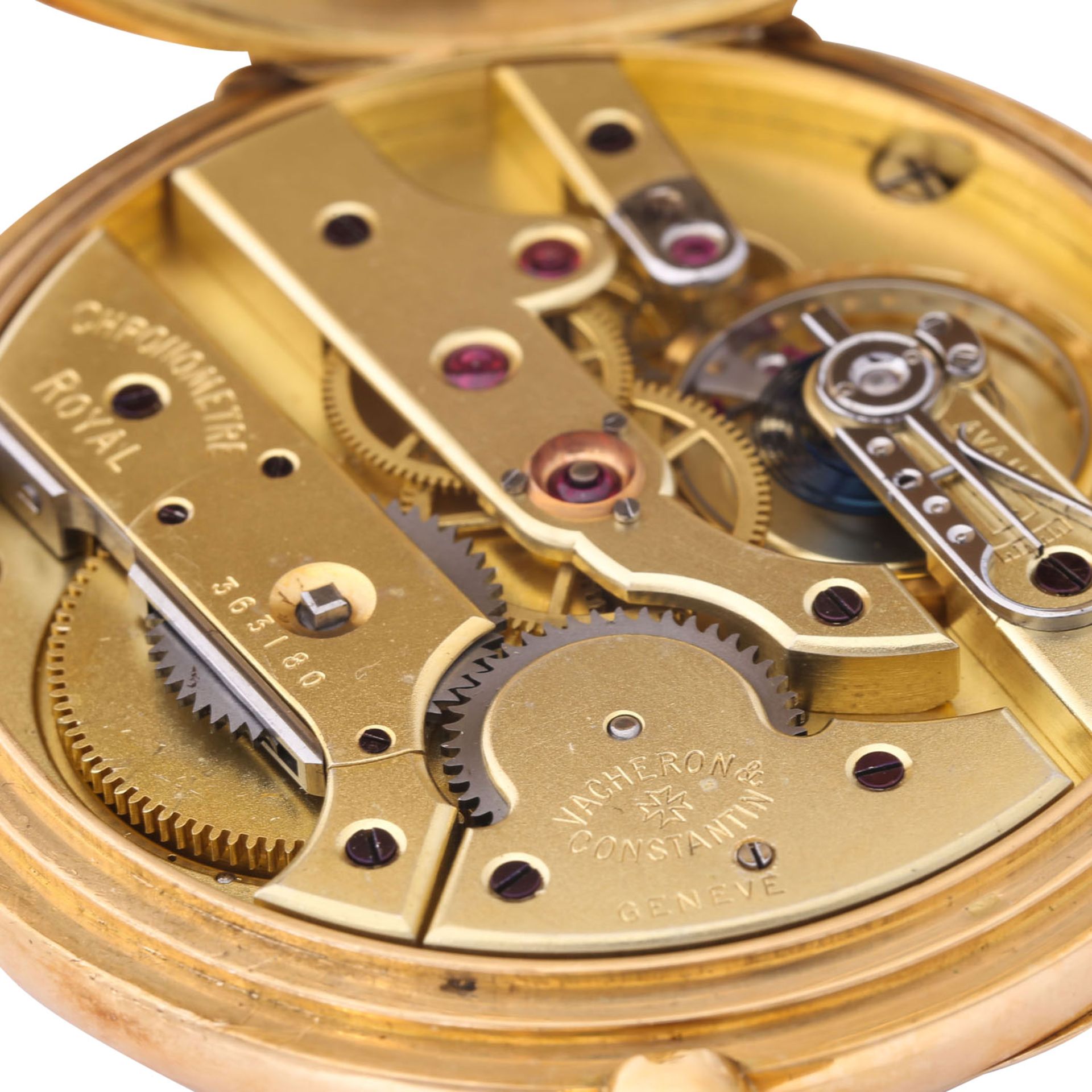 VACHERON CONSTANTIN große, schwere offene Taschenuhr "Chronometre Royal". - Image 6 of 10
