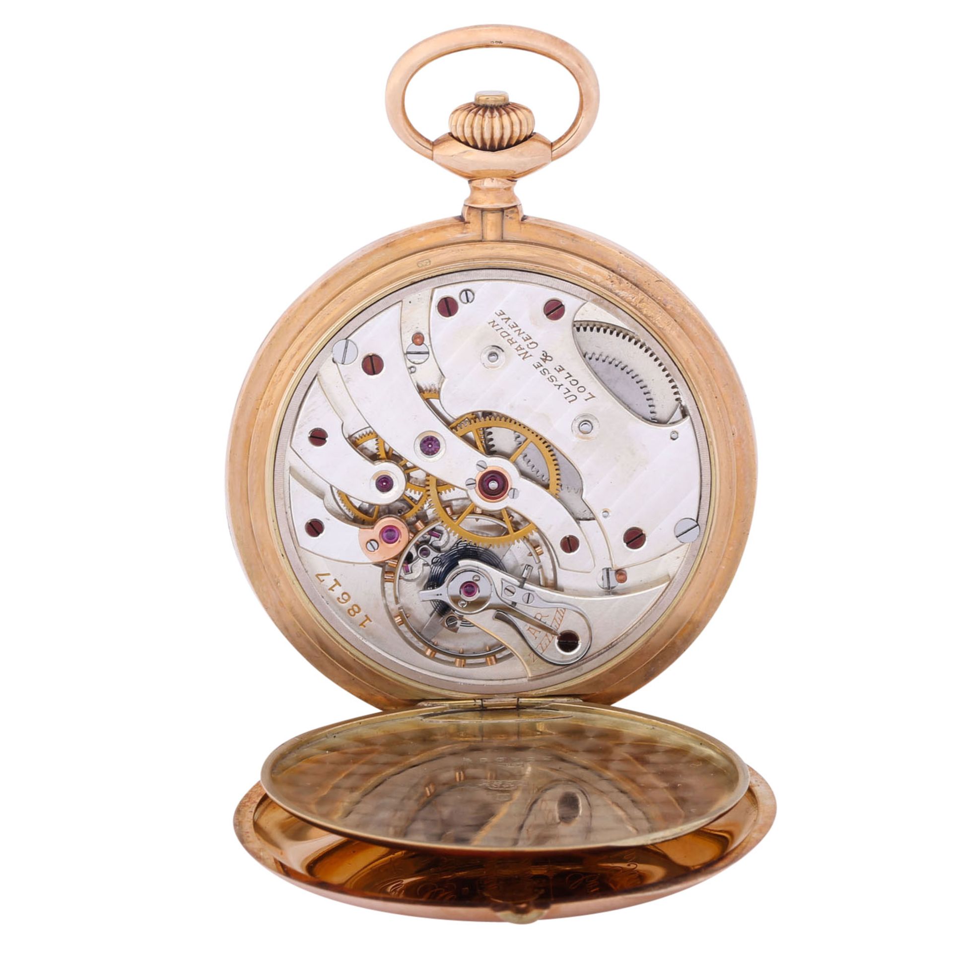 ULYSSE NARDIN LOCLE & GENEVE "Chronométre" Savonette Taschenuhr. - Image 5 of 10