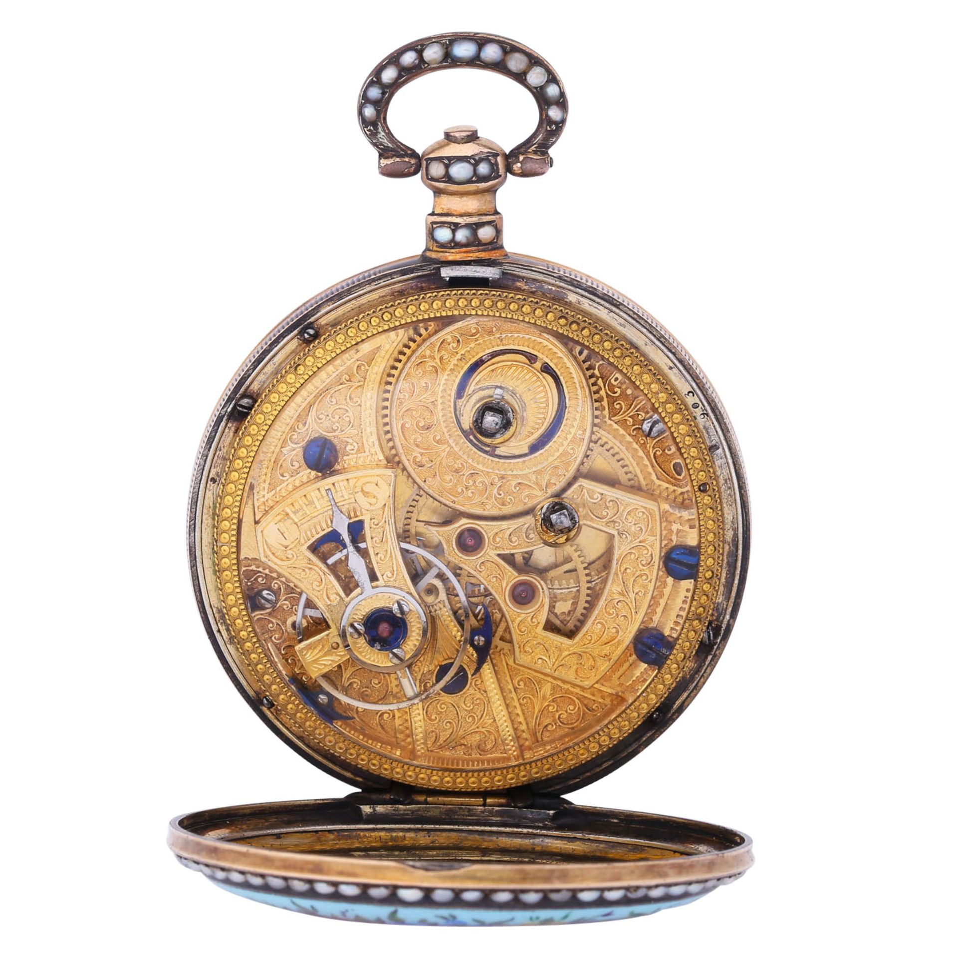 BOVET museale offene Taschenuhr. Frankreich, 2. Hälfte 19. Jh. - Bild 3 aus 9