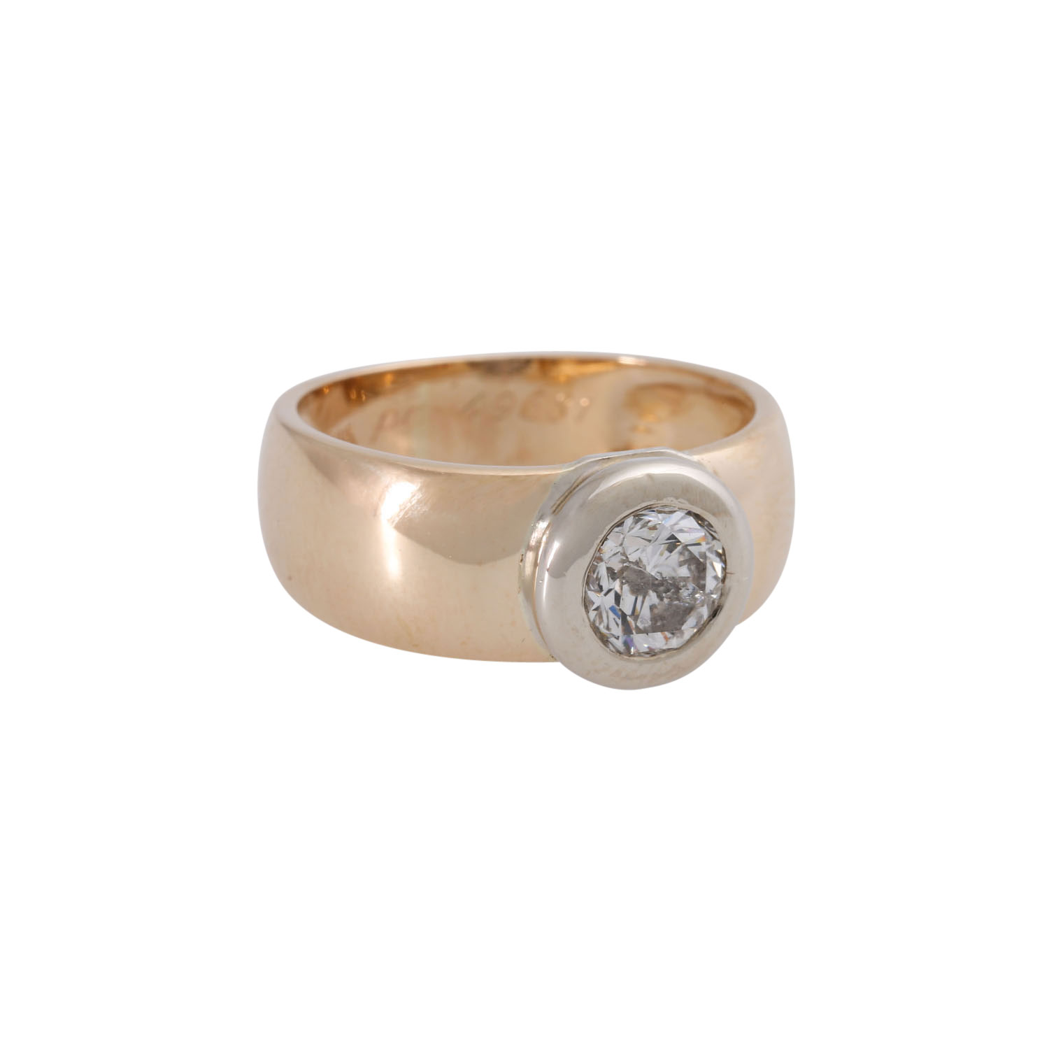 Ring mit Brillant ca. 1 ct,