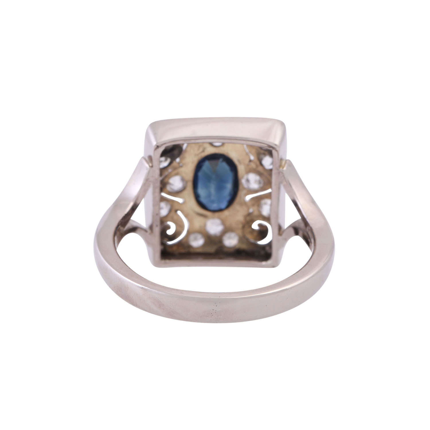 Ring mit Saphir und kleinen Diamanten, - Image 4 of 4