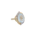 Ring mit Aquamarin ca. 3,8 ct