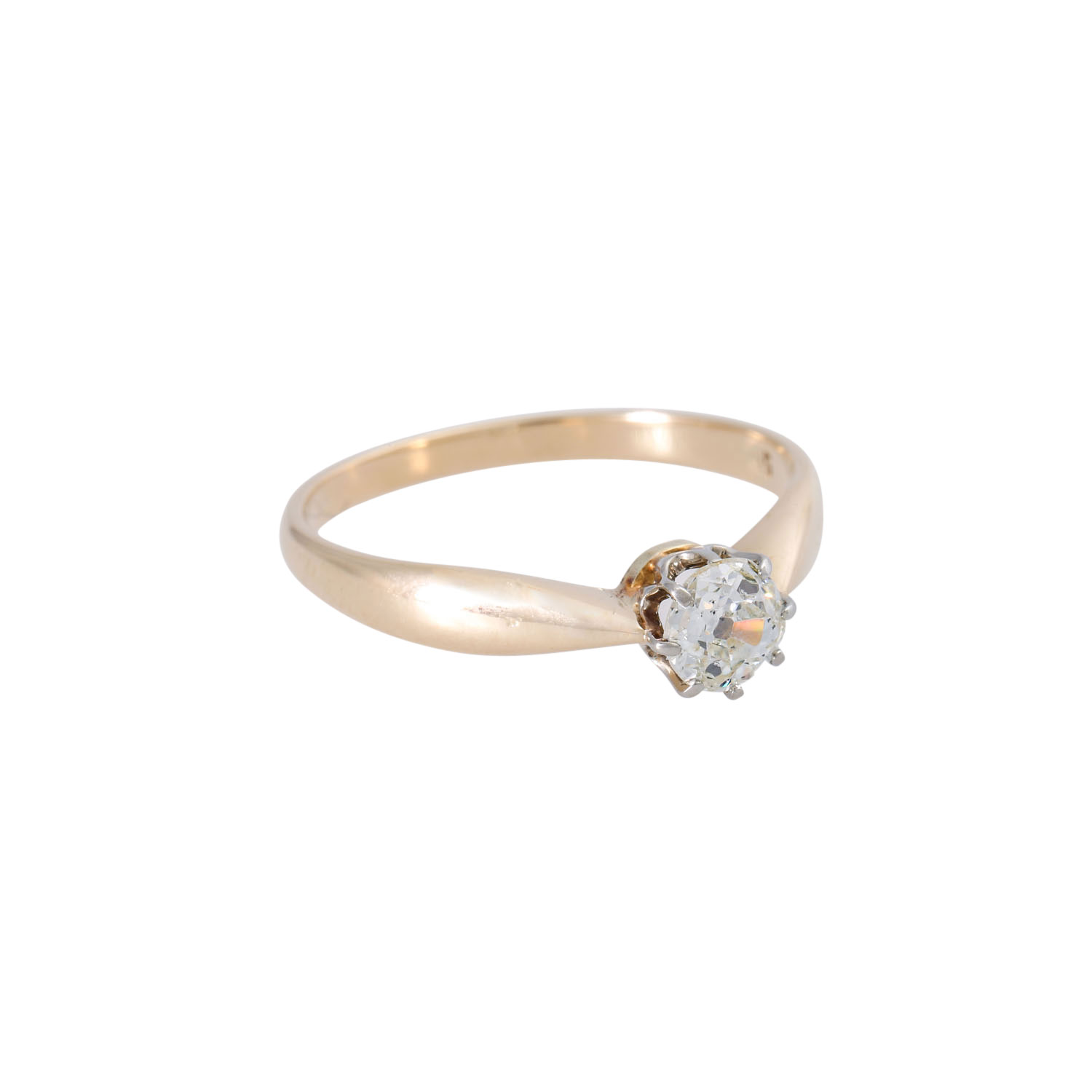 Ring mit Altschliffdiamant ca. 0,40 ct,