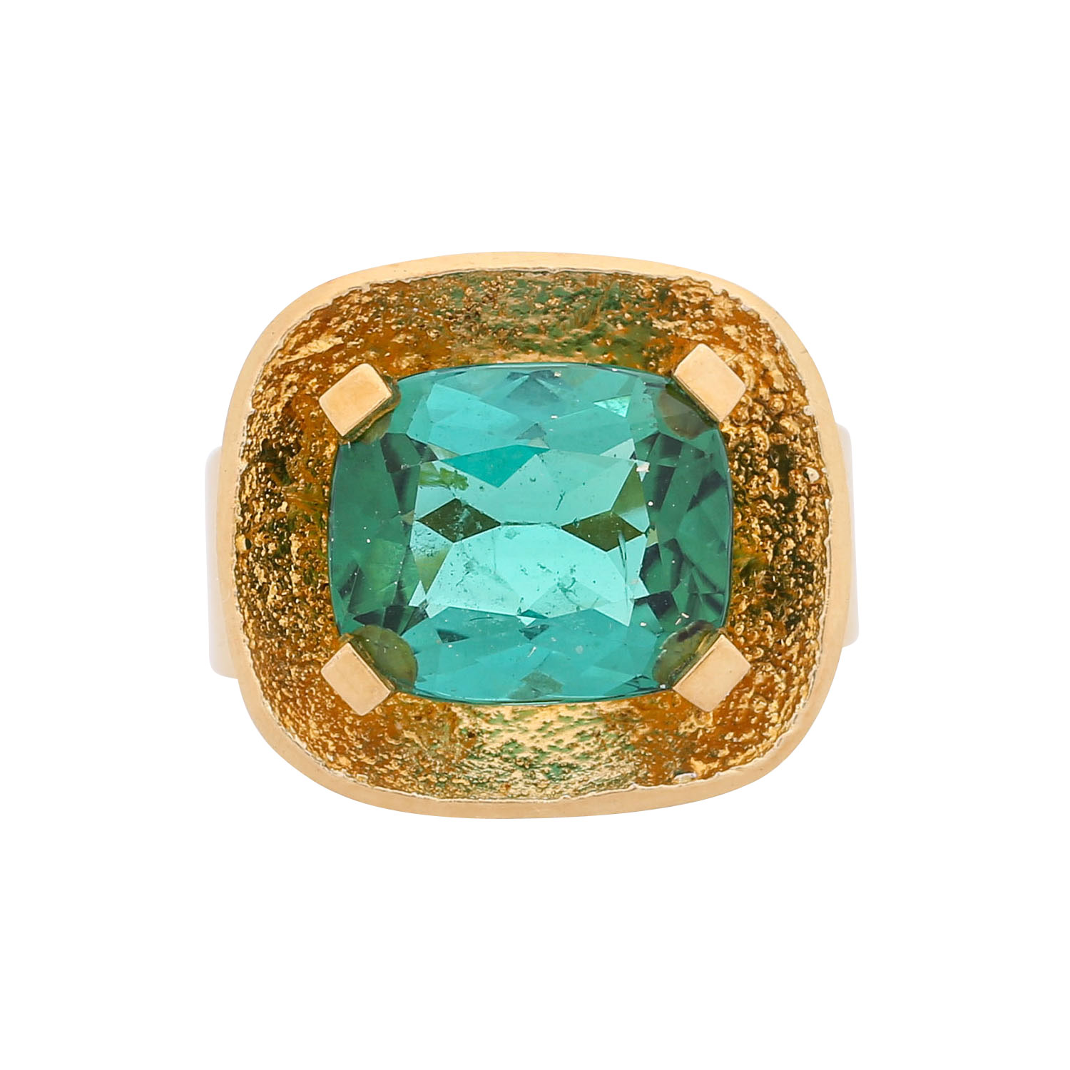 Ring mit feinem Turmalin ca. 4,5 ct, schöne mintgrüne Farbe, - Image 2 of 4
